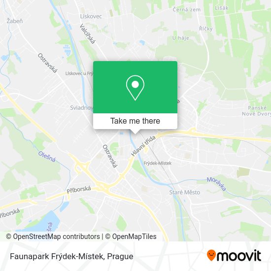 Faunapark Frýdek-Místek map