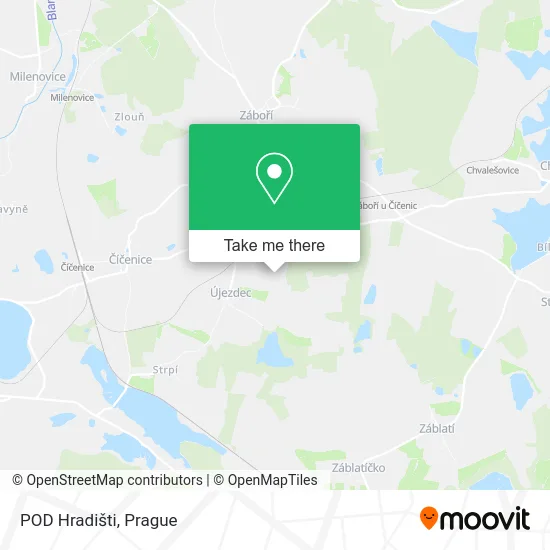 Карта POD Hradišti