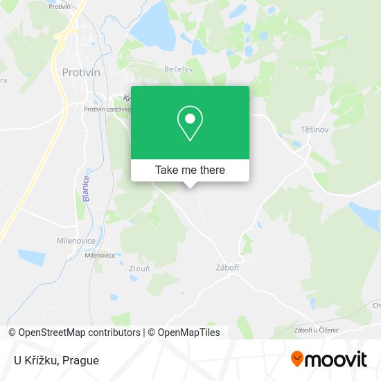 U Křížku map