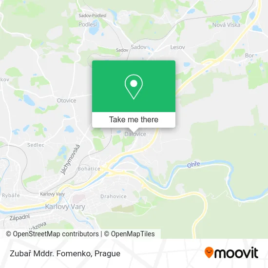 Карта Zubař Mddr. Fomenko