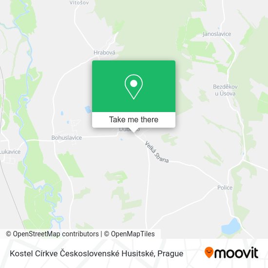 Kostel Církve Československé Husitské map