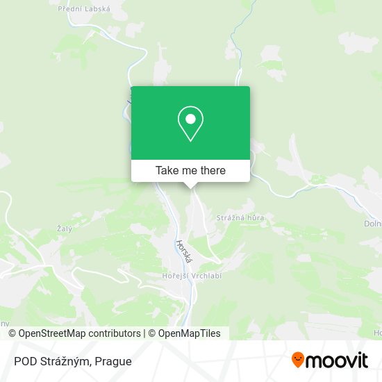 POD Strážným map