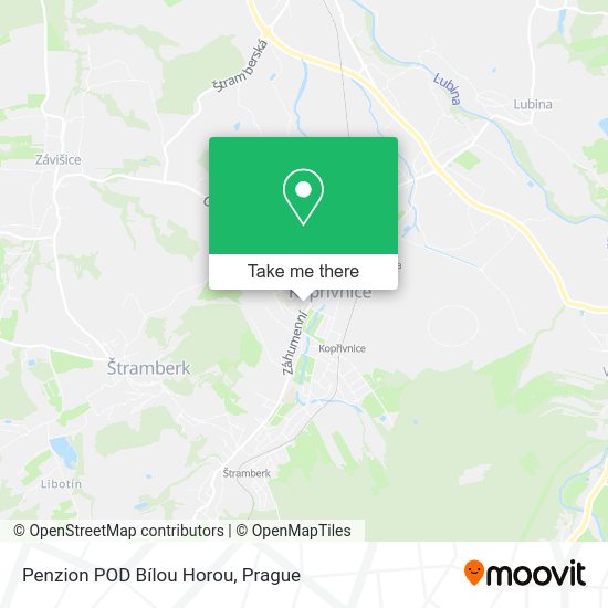 Penzion POD Bílou Horou map