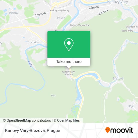 Karlovy Vary-Březová map