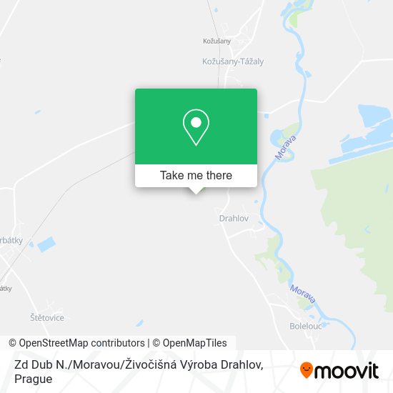 Zd Dub N. / Moravou / Živočišná Výroba Drahlov map