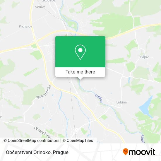 Карта Občerstvení Orinoko