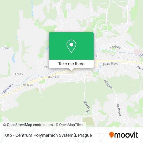 Utb - Centrum Polymerních Systémů map