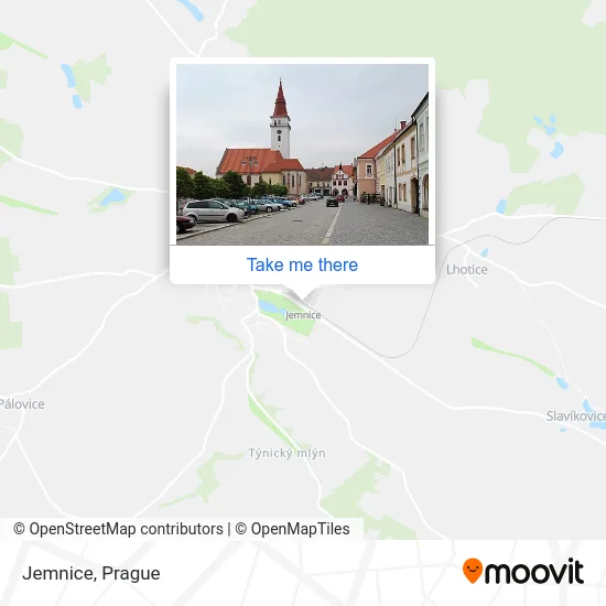 Карта Jemnice