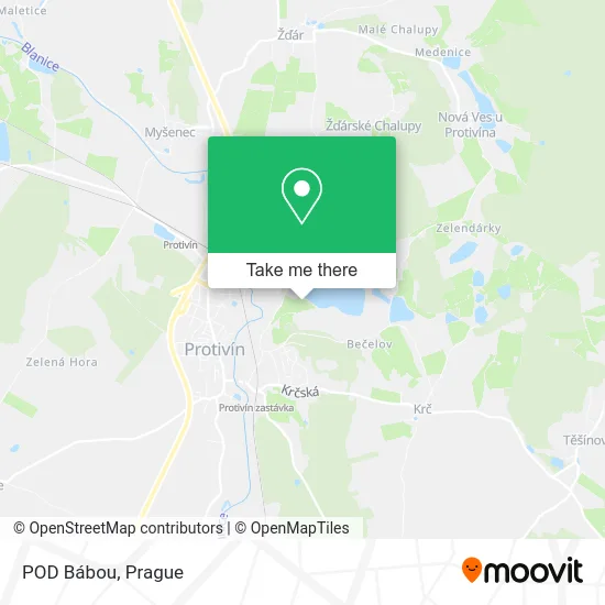 Карта POD Bábou
