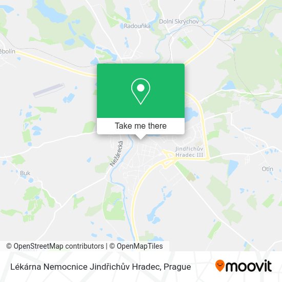Lékárna Nemocnice Jindřichův Hradec map