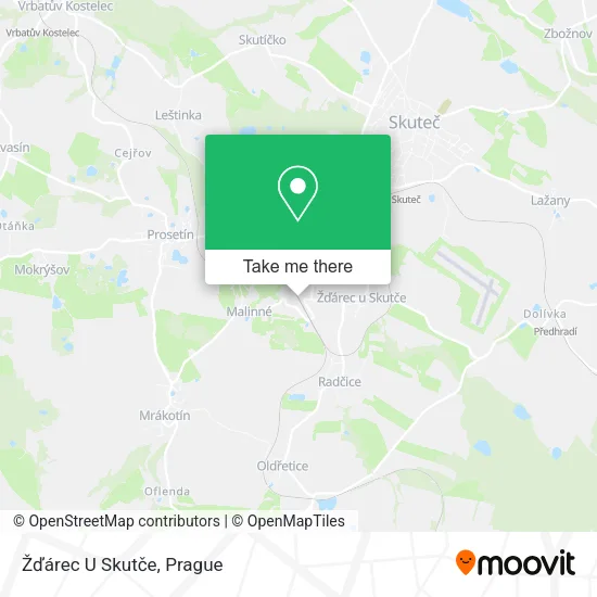 Карта Žďárec U Skutče