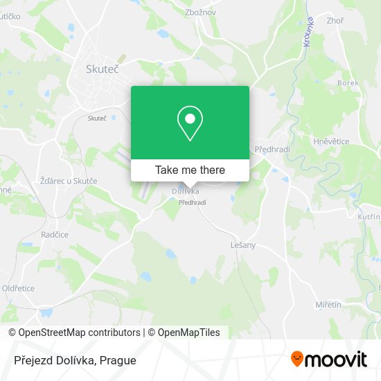 Přejezd Dolívka map