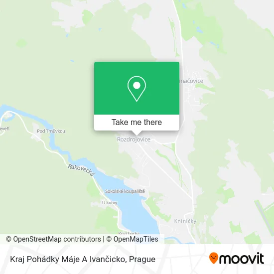 Карта Kraj Pohádky Máje A Ivančicko