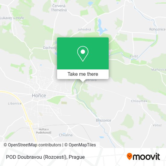 POD Doubravou (Rozcestí) map