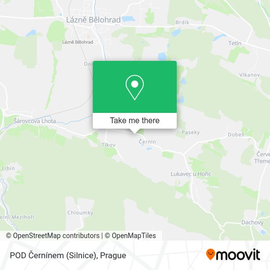 POD Černínem (Silnice) map