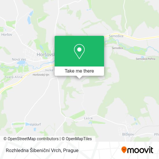 Rozhledna Šibeniční Vrch map
