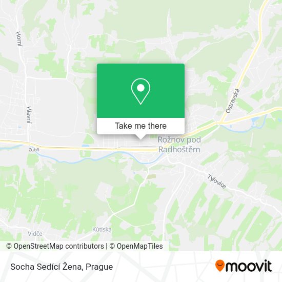 Socha Sedící Žena map