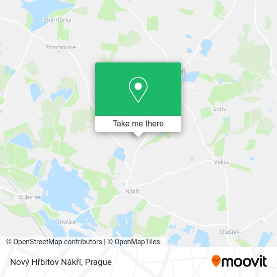 Nový Hřbitov Nákří map