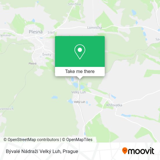 Bývalé Nádraží Velký Luh map