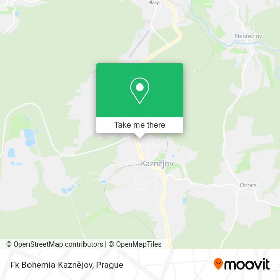 Fk Bohemia Kaznějov map