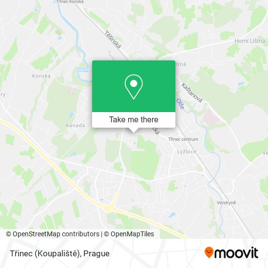 Třinec (Koupaliště) map