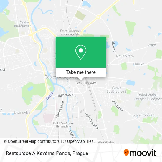 Карта Restaurace A Kavárna Panda