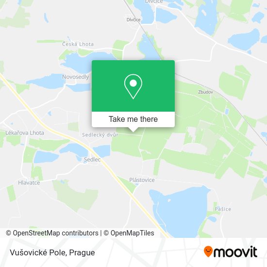 Vušovické Pole map