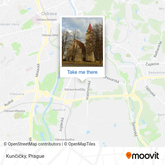 Карта Kunčičky
