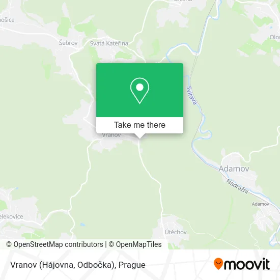 Карта Vranov (Hájovna, Odbočka)