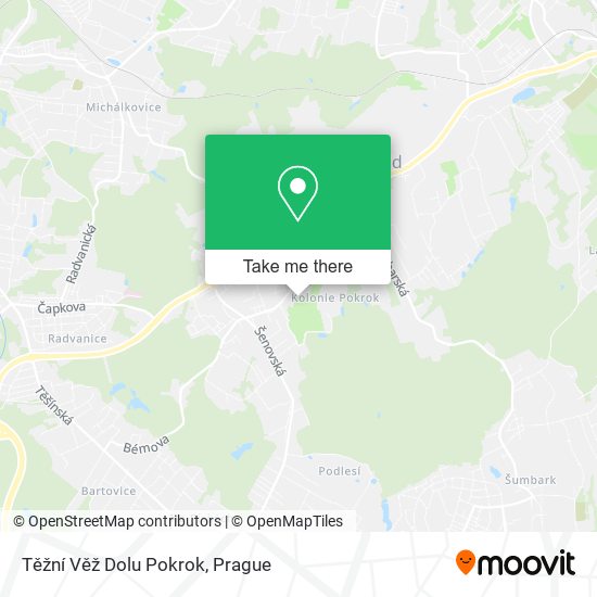 Těžní Věž Dolu Pokrok map