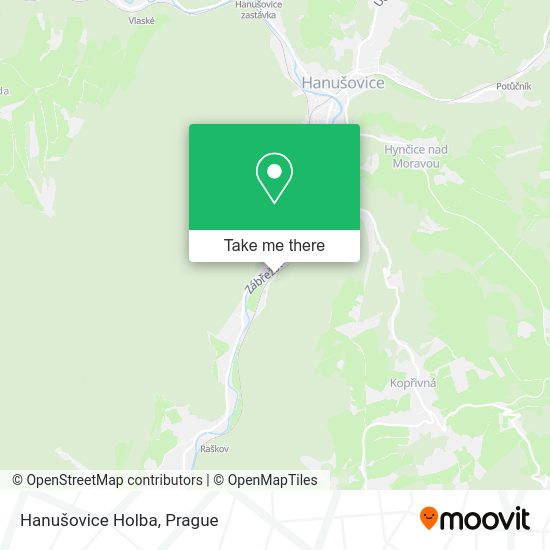 Карта Hanušovice Holba