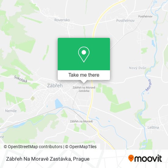 Zábřeh Na Moravě Zastávka map