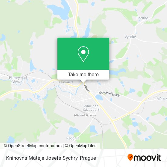 Knihovna Matěje Josefa Sychry map