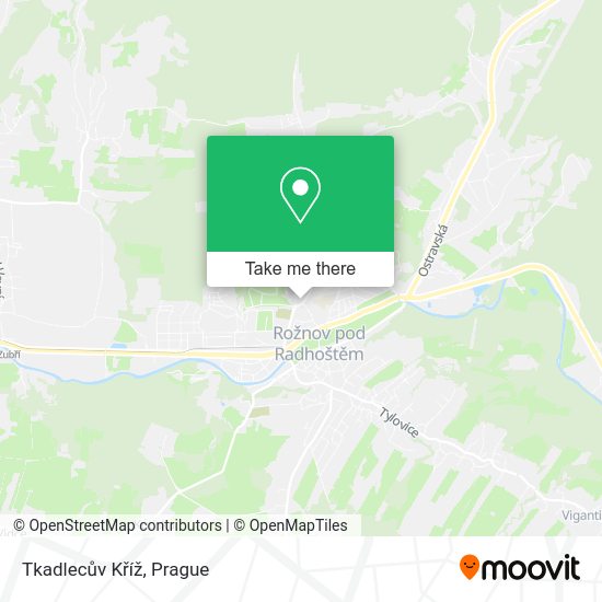 Tkadlecův Kříž map