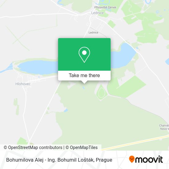 Bohumilova Alej - Ing. Bohumil Lošták map