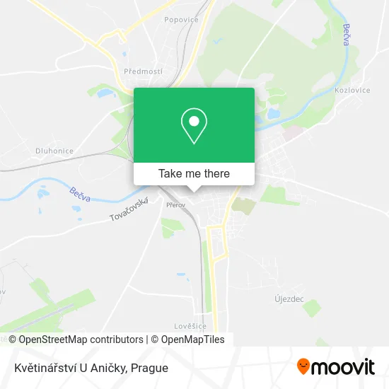 Květinářství U Aničky map