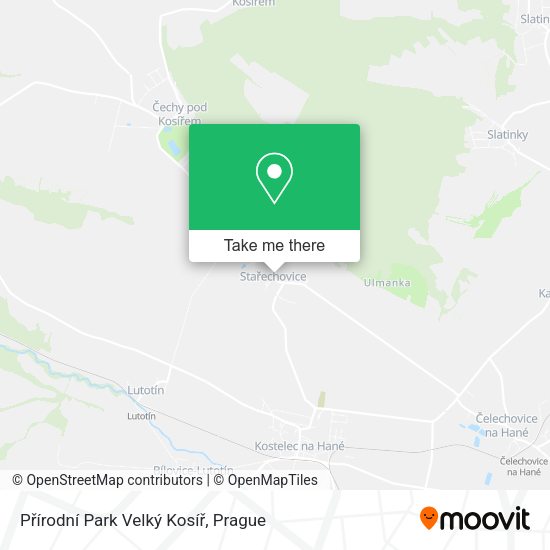 Přírodní Park Velký Kosíř map