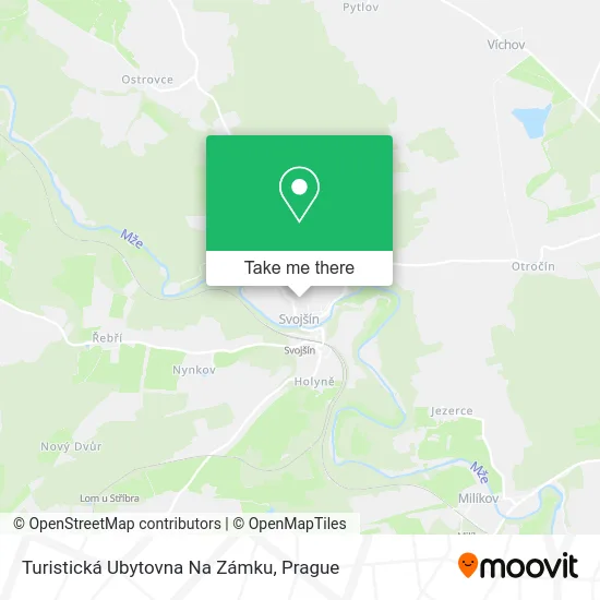 Карта Turistická Ubytovna Na Zámku
