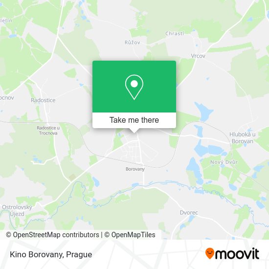 Kino Borovany map