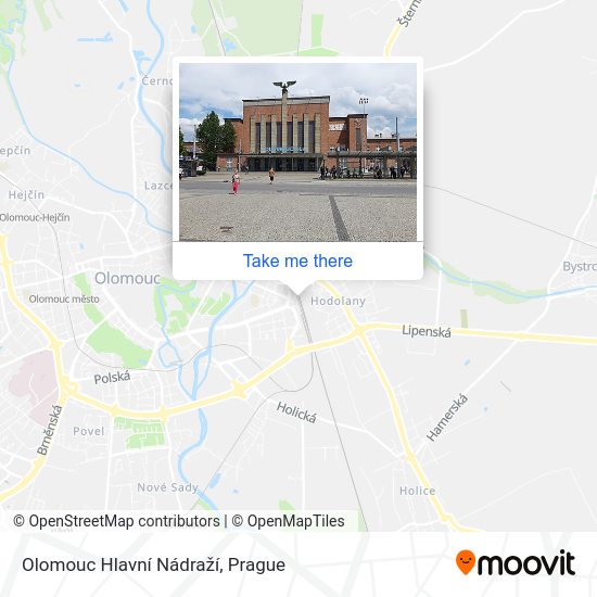 Olomouc Hlavní Nádraží map