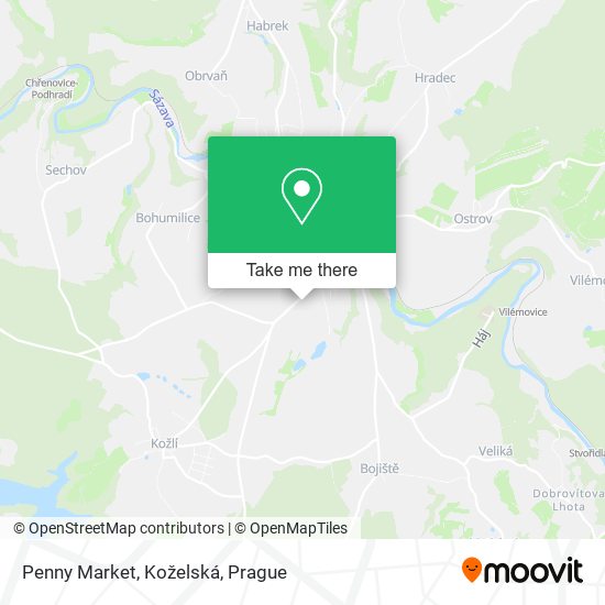 Penny Market, Koželská map