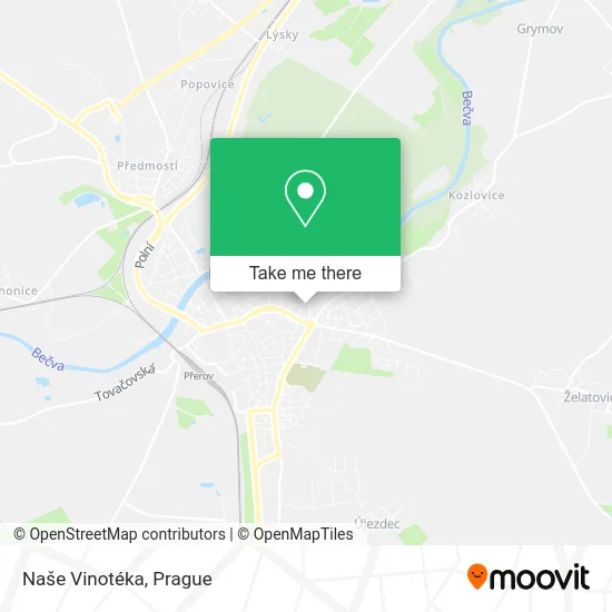 Карта Naše Vinotéka