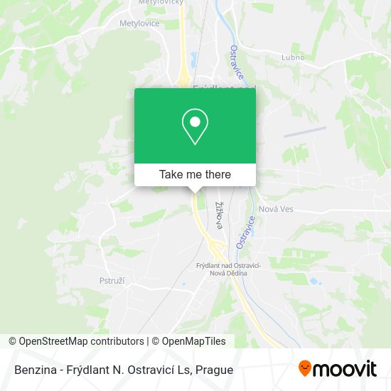 Benzina - Frýdlant N. Ostravicí Ls map