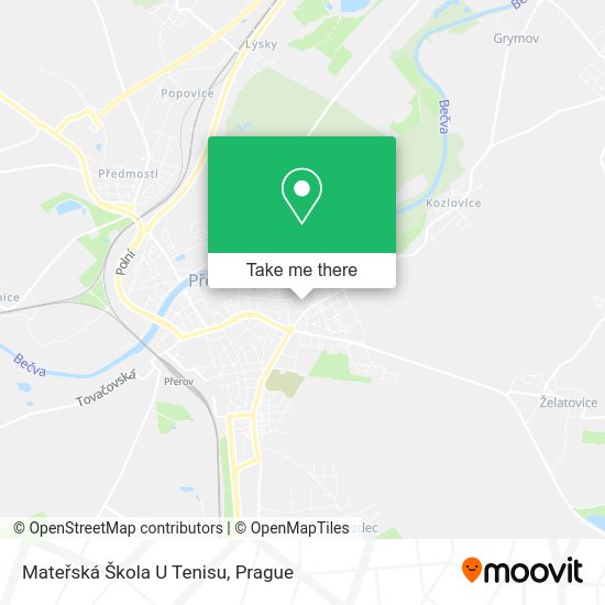 Mateřská Škola U Tenisu map