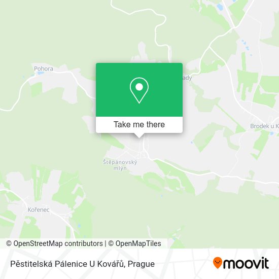 Pěstitelská Pálenice U Kovářů map