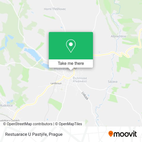 Restuarace U Pastýře map