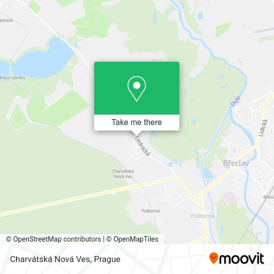 Карта Charvátská Nová Ves