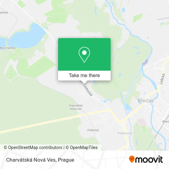 Карта Charvátská Nová Ves