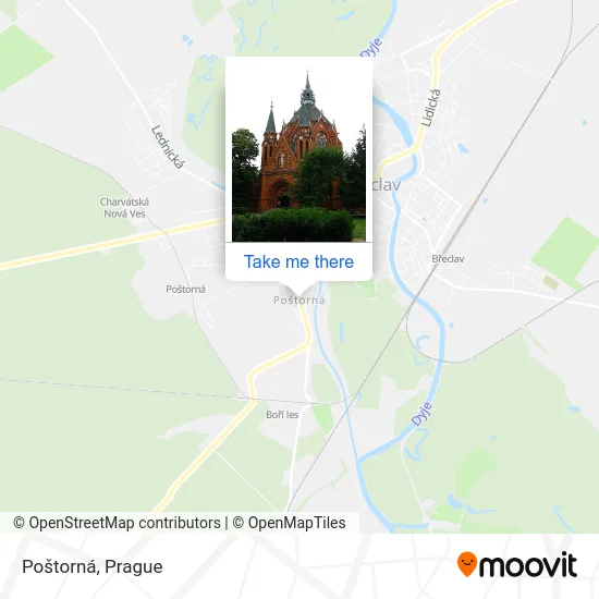 Карта Poštorná