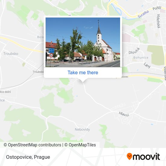 Ostopovice map